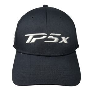 TP5x TaylorMade Baseball Cap Black One Size Adjustable Embroidered 6 Panel